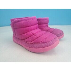 UGG Zaylen Toddler Boots Barbie Pink Quilted Suede Sz 9 / EUR 26 Lined Hook Loop